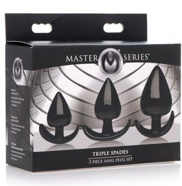 MASTER SERIES TRIPLE SPADES 3 PC ANAL PLUG SET