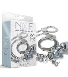 NIXIE METAL PLUG & CUFF SET SILVER SMALL