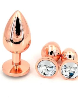3 piece Rose Gold plug set