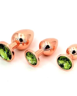 3 piece Rose Gold plug set