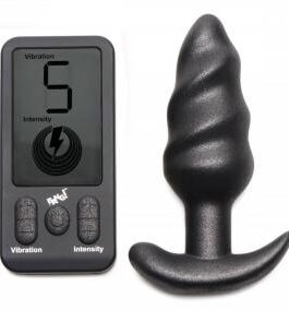BANG! PLATINUM SERIES SWIRL BUTT PLUG W/ REMOTE